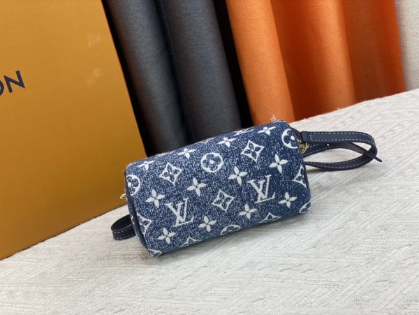 LV NANO SPEEDY DENIM BLUE BAG