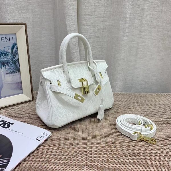 HERMES BIRKIN MINI GOLD HARDWARE EPSOM WHITE 20CM