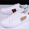 GUCCI ACE EMBROIDERED LOW-TOP SNEAKER CASUAL SHOES SQUARE LOGO