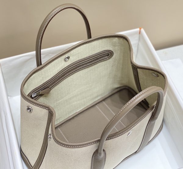 HERMES GARDEN PARTY 30 TOTE BAG DARK BEIGE 30CM