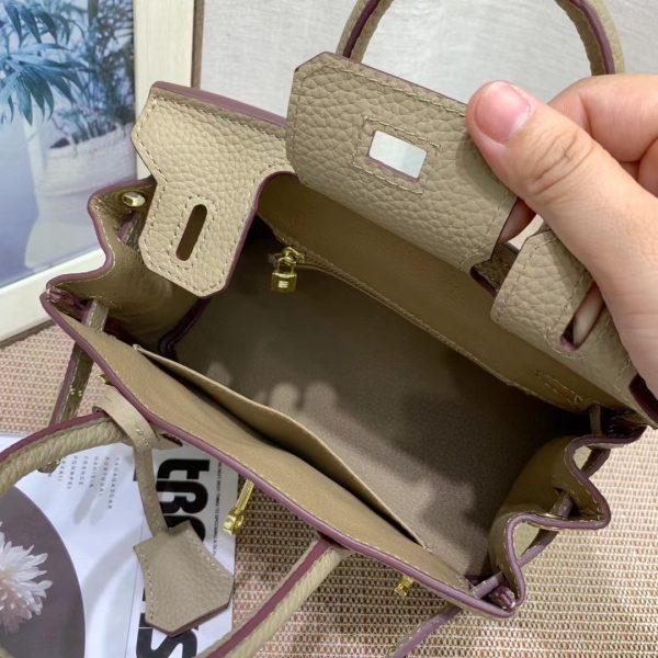 HERMES BIRKIN MINI GOLD HARDWARE EPSOM BEIGE 20CM