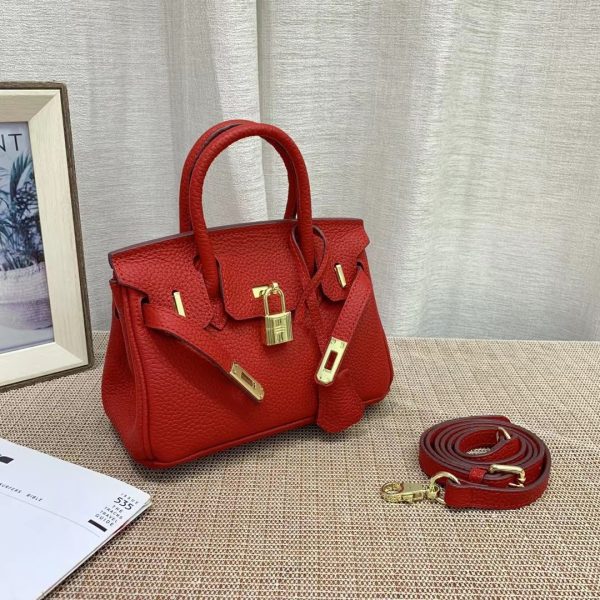 HERMES BIRKIN MINI GOLD HARDWARE EPSOM RED 20CM