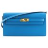 HERMES KELLY CLASSIQUE TO GO WALLET BLUE