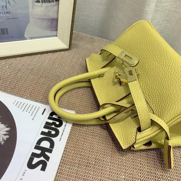 HERMES BIRKIN MINI GOLD HARDWARE EPSOM LIGHT YELLOW 20CM