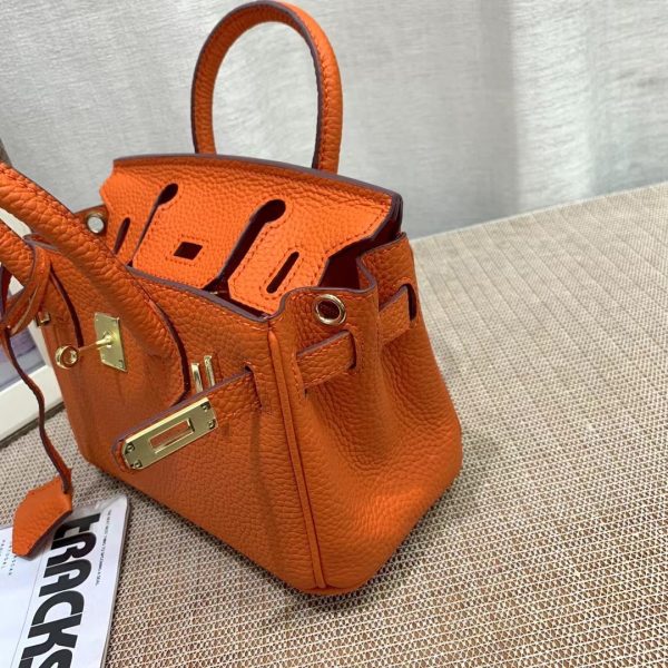 HERMES BIRKIN MINI GOLD HARDWARE EPSOM ORANGE 20CM