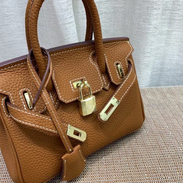 HERMES BIRKIN MINI GOLD HARDWARE EPSOM BROWN 20CM