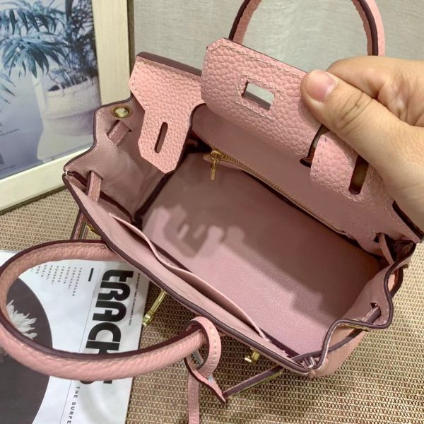 HERMES BIRKIN MINI GOLD HARDWARE EPSOM LIGHT PINK 20CM