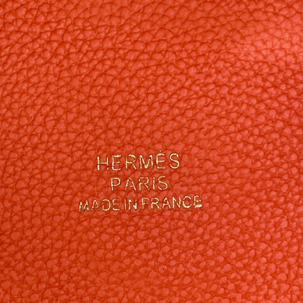 HERMES PICOTIN CLEMENCE GOLD HARDWARE ORANGE 22CM