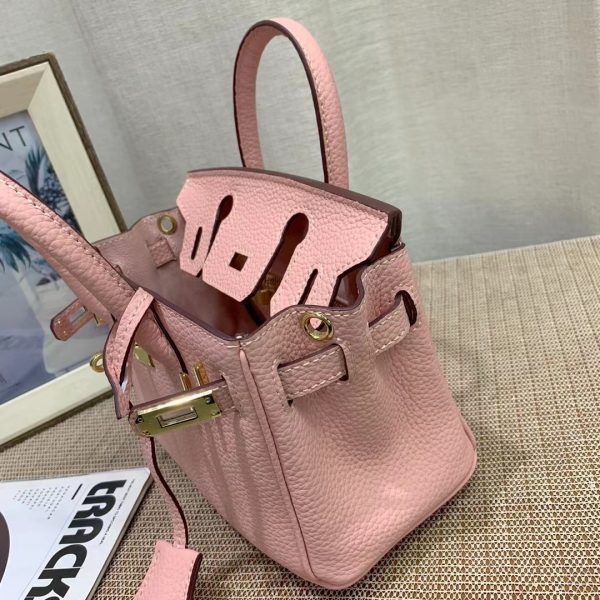 HERMES BIRKIN MINI GOLD HARDWARE EPSOM LIGHT PINK 20CM