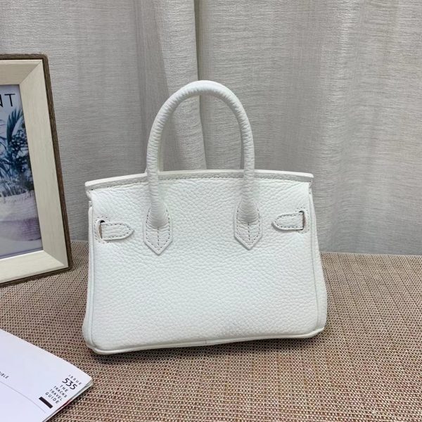 HERMES BIRKIN MINI GOLD HARDWARE EPSOM WHITE 20CM