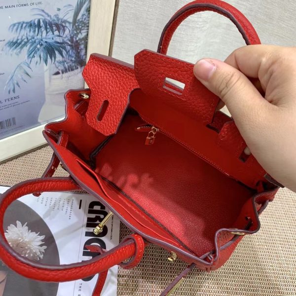 HERMES BIRKIN MINI GOLD HARDWARE EPSOM RED 20CM