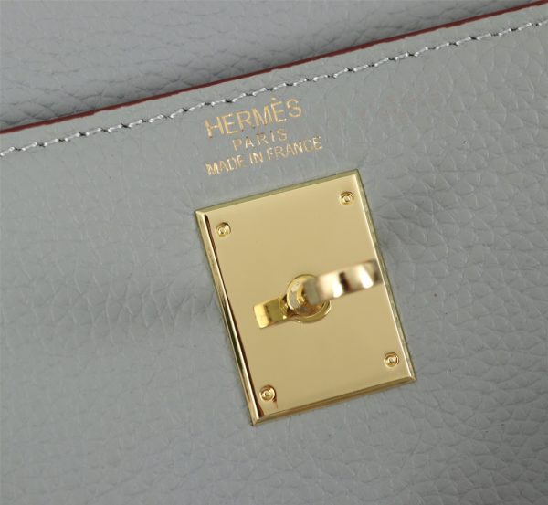 HERMES KELLY SELLIER ROUGE EPSOM GOLD HARDWARE 32CM