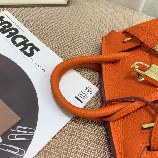 HERMES BIRKIN MINI GOLD HARDWARE EPSOM ORANGE 20CM