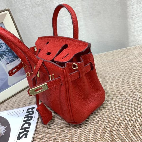 HERMES BIRKIN MINI GOLD HARDWARE EPSOM RED 20CM