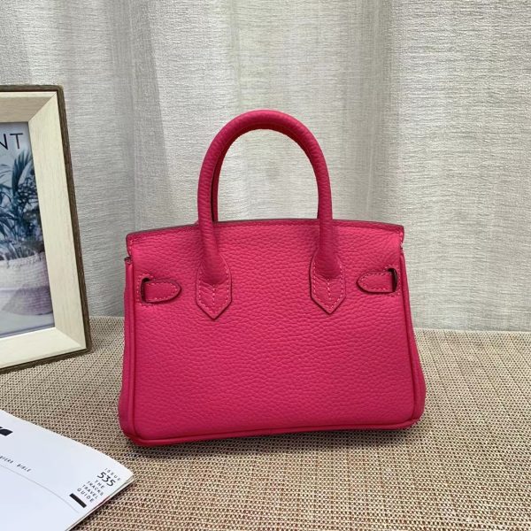 HERMES BIRKIN MINI GOLD HARDWARE EPSOM DARK PINK 20CM