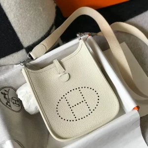 HERMES EVELYNE 16 AMAZONE WHITE BAG 16CM H069426CKAV