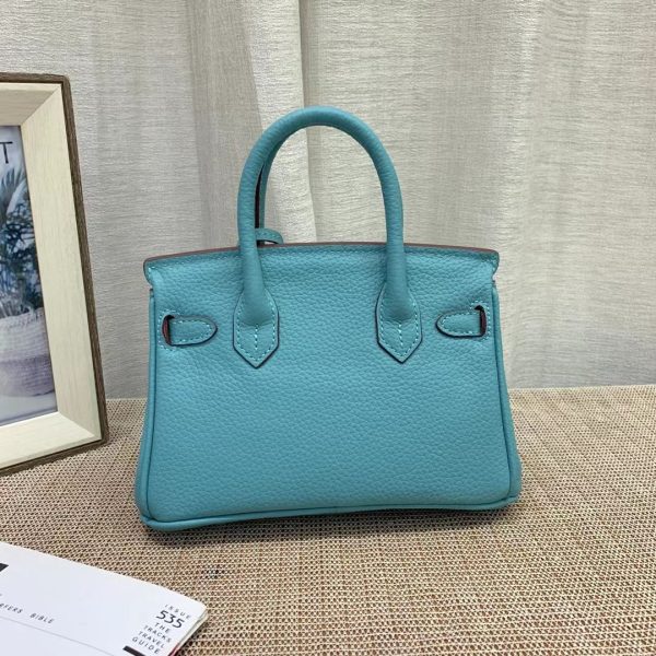 HERMES BIRKIN MINI GOLD HARDWARE EPSOM BLUE 20CM