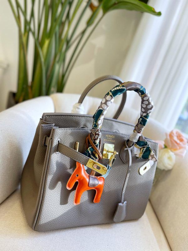 HERMES BIRKIN 35 TOGO LEATHER GOLD HARDWARE GREY 35CM