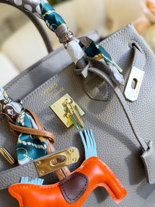 HERMES BIRKIN 35 TOGO LEATHER GOLD HARDWARE GREY 35CM