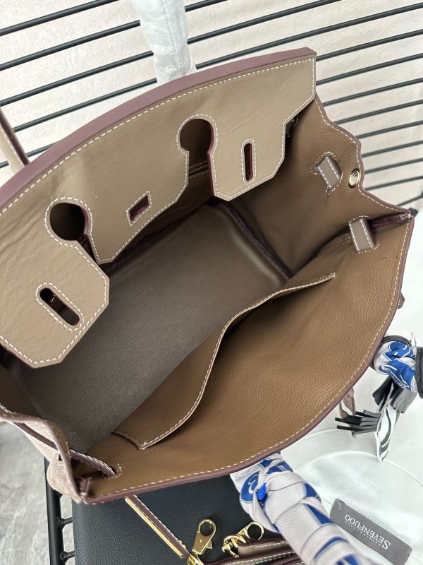 HERMÈS BIRKIN 35 GRIZZLY ARGILE VEAU DOBLIS SUEDE BEIGE 29CM