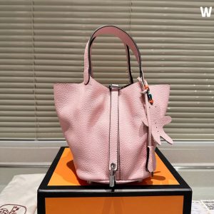 HERMES PICOTIN LOCK 18 WITH CHARM PINK 18CM