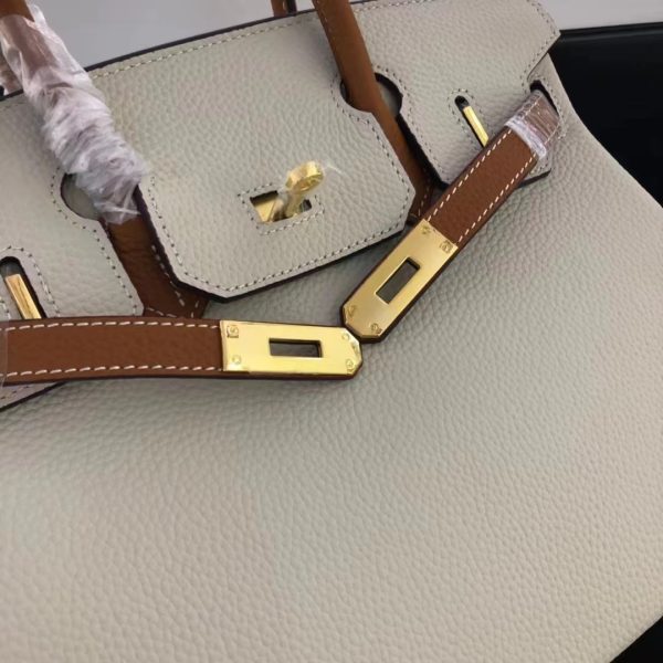 HERMES BIRKIN TOGO LEATHER GOLD HARDWARE BEIGE BROWN 30CM