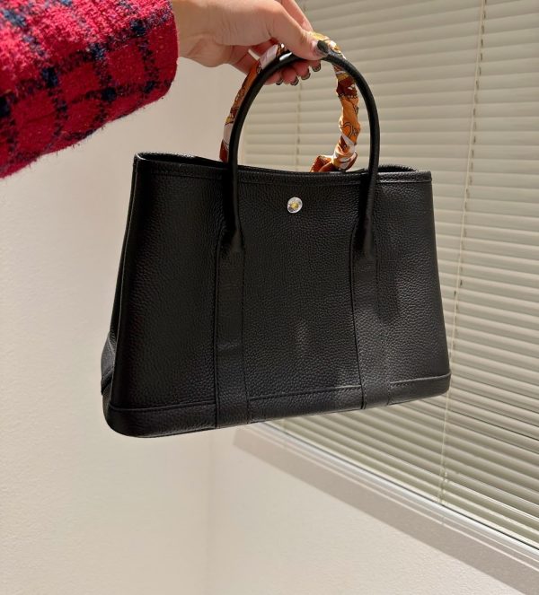 HERMES GARDEN PARTY TOGO LEATHER BLACK 31CM