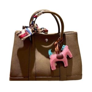 HERMES GARDEN PARTY TOGO LEATHER DARK BEIGE 31CM