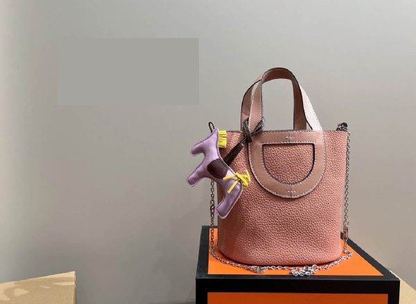 HERMES IN THE LOOP BAG ROSE GOLD 19CM