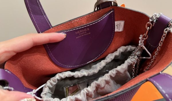 HERMES IN THE LOOP BAG PURPLE 19CM