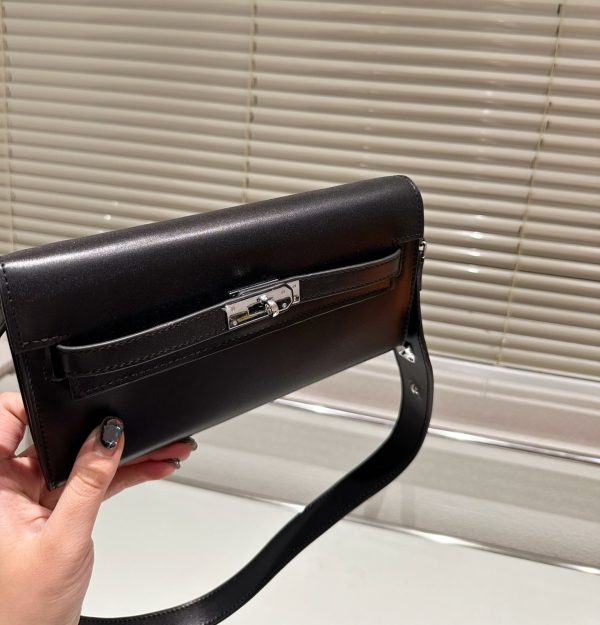 HERMES KELLY WALLET LEATHER WITH STRAP 23CM