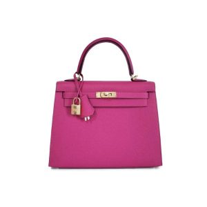 HERMES KELLY 25 EPSOM POURPRE 25CM GOLD HARDWARE