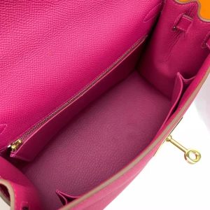 HERMES KELLY 25 EPSOM POURPRE 25CM GOLD HARDWARE