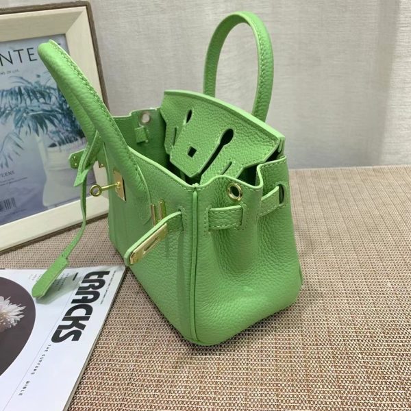 HERMÈS BIRKIN B25 TOGO GRENAT GHW GREEN 20CM