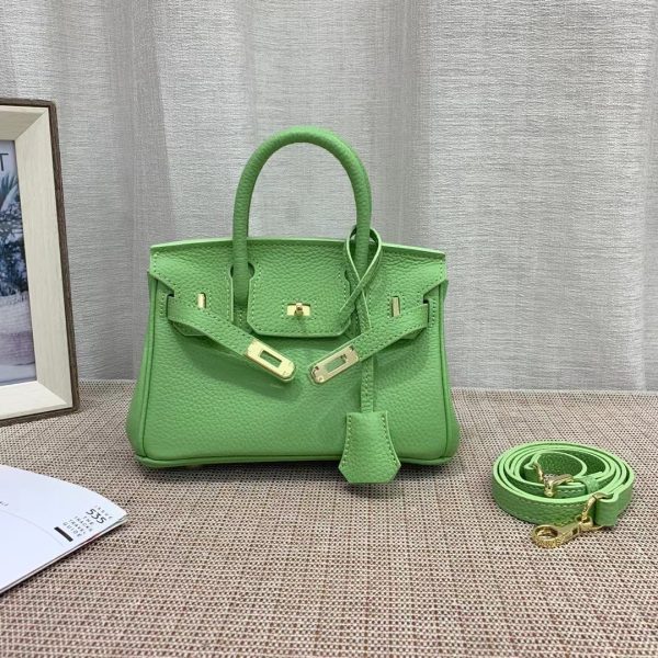 HERMÈS BIRKIN B25 TOGO GRENAT GHW GREEN 20CM