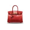 HERMES A SHINY SANGUINE POROSUS CROCODILE BIRKIN 30 WITH GOLD HARDWARE RED 30CM