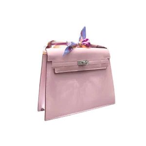 HERMES KELLY BAG WITH SCARF PINK 22CM