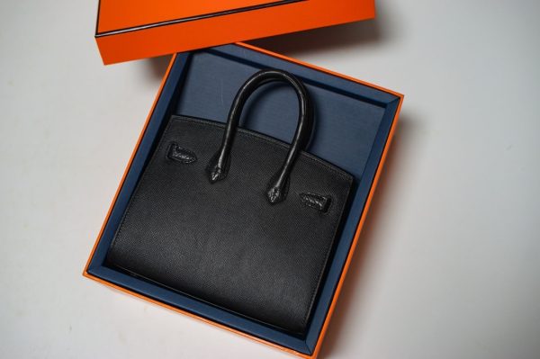 HERMES FAUBOURG BIRKIN 20 BLACK 20CM