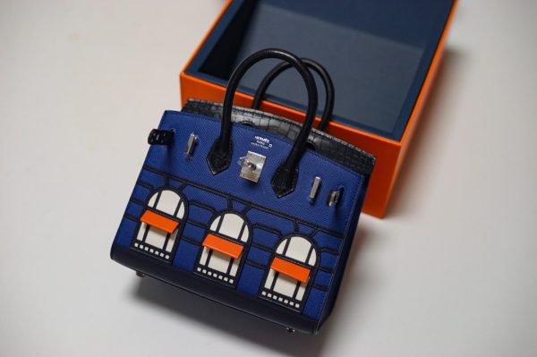 HERMES FAUBOURG BIRKIN 20 DEEP BLUE 20CM