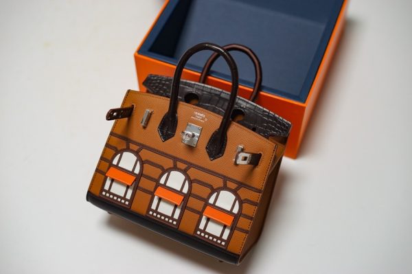 HERMES FAUBOURG BIRKIN 20 BROWN 20CM