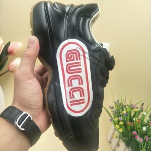 GUCCI RHYTON PRINT LEATHER SNEAKER