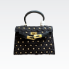 HERMES MINI KELLY EPSOM GOLD HARDWARE BLACK 20CM