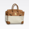 HERMES BIRKIN 25 BI-MATERIAL GOLD TONED HARDWARE BROWN 25CM