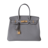 HERMES BIRKIN 35 TOGO LEATHER GOLD HARDWARE GREY 35CM