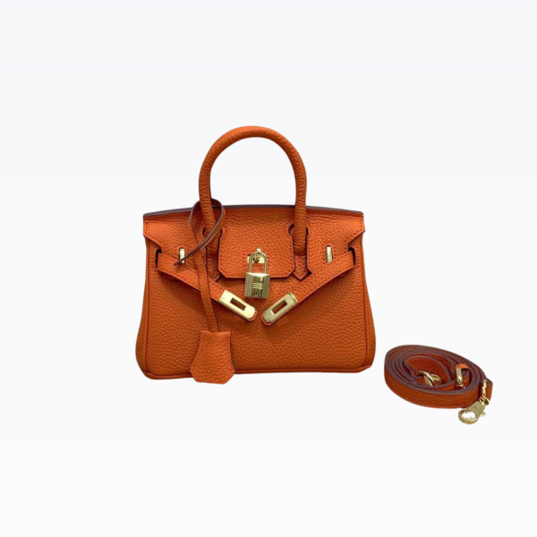 HERMES BIRKIN MINI GOLD HARDWARE EPSOM ORANGE 20CM