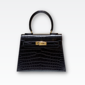 HERMES MINI KELLY K20 GOLD-TONED HARDWARE BLACK 20CM