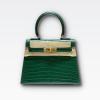 HERMES MINI KELLY K20 GOLD-TONED HARDWARE DARK GREEN 20CM