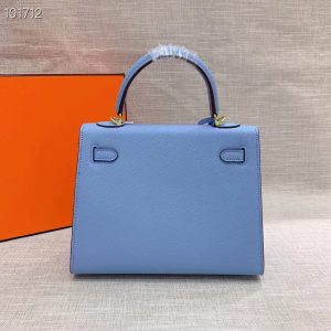 HERMES KELLY NEW BLUE GOLD HARDWARE EPSOM 25