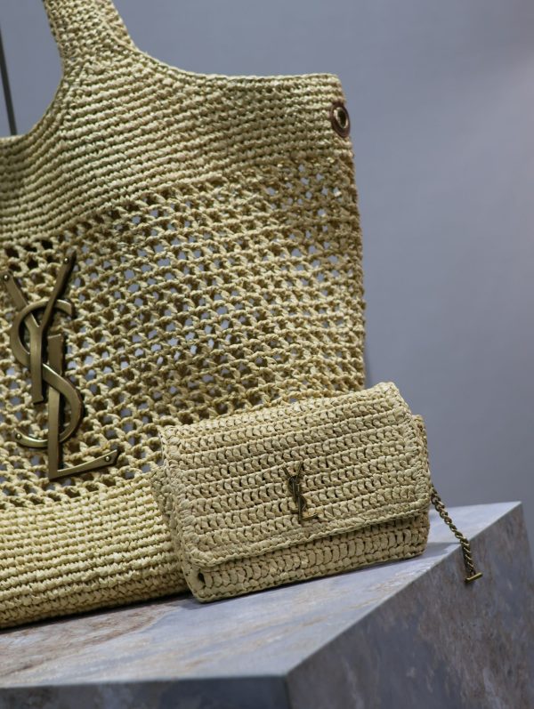 SL Icare Maxi Shopping Bag Raffia Knit