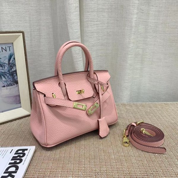 HERMES BIRKIN MINI GOLD HARDWARE EPSOM LIGHT PINK 20CM